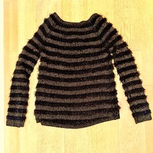 Romeo and Juliet Sparking Gold and Black Sweater. Size Small.